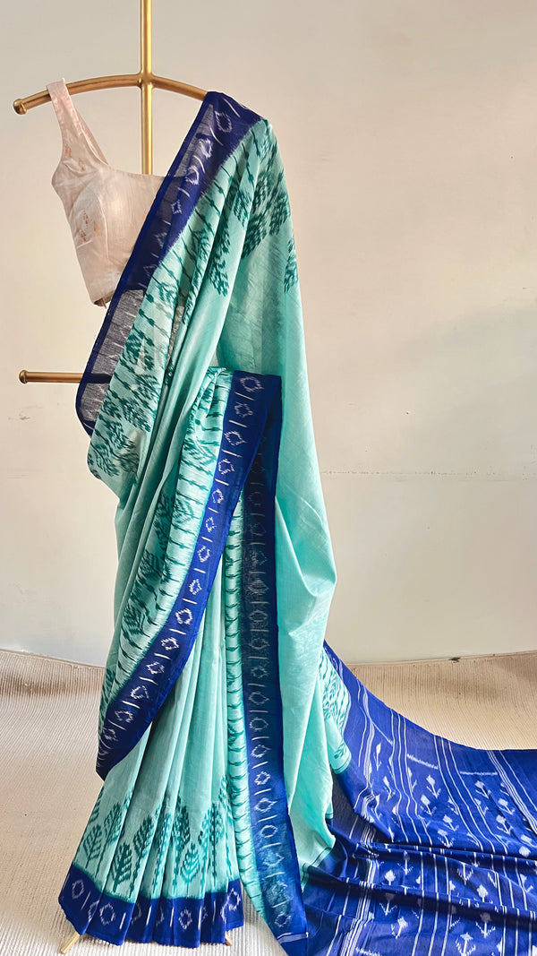 'LAVANYA' Handwoven Pochampally Ikat Cotton Saree