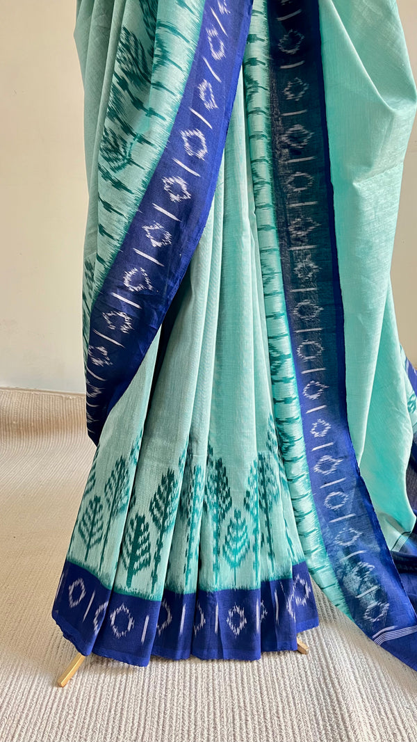 'LAVANYA' Handwoven Pochampally Ikat Cotton Saree