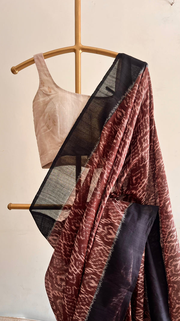 'VASUDHA' Handwoven Pochampally Ikat Cotton Saree