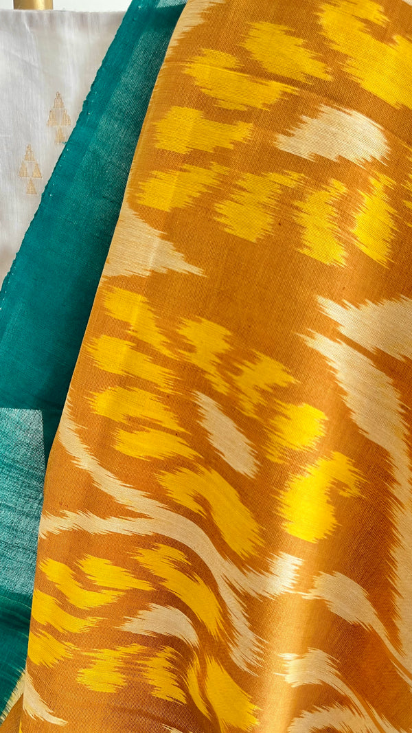 'CHAITRA' Handwoven Pochampally Ikat Cotton Saree