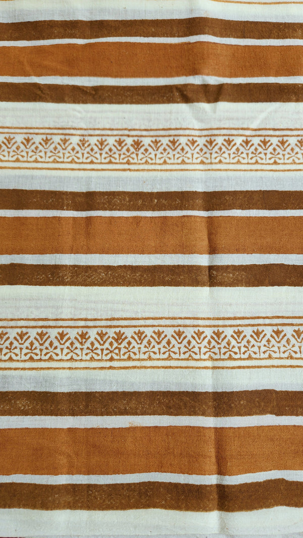 'LANTANA: Lustre' Handwoven & Handblock Printed Cotton