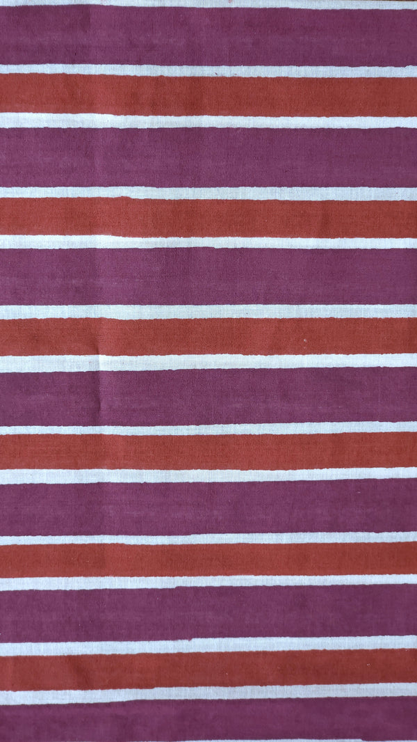 'VINES: Blush' Handwoven & Handblock Printed Cotton