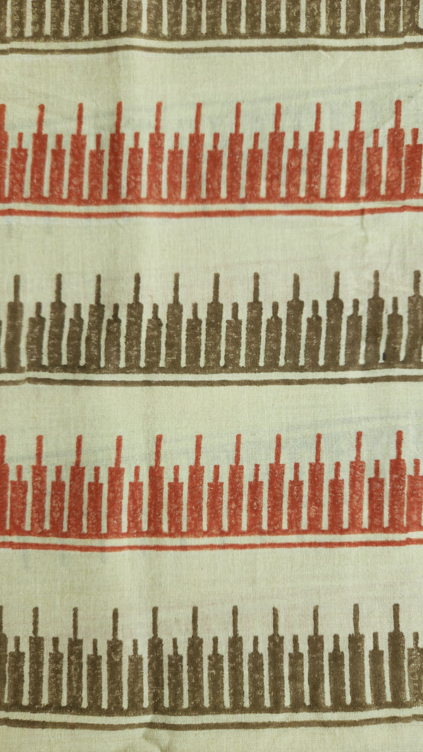 'FOLIAGE: Meadow' Handwoven & Handblock Printed Cotton