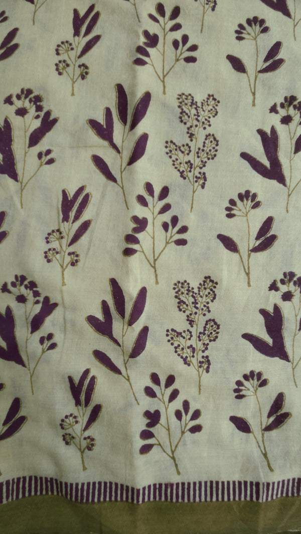 'WILDFLOWERS: Meadow' Handwoven & Handblock Printed Cotton