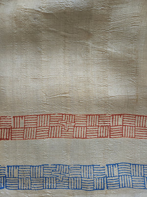'CROSSROADS' Handblock printed Tussar silk