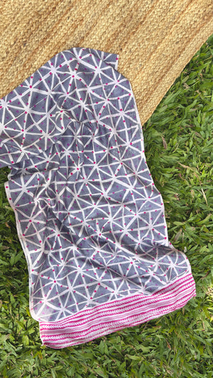 'TWILIGHT PERIPHERY' Handwoven Mulberry Silk Stole