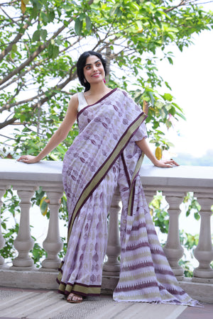 'FOLIAGE: Elysian' Handwoven & Handblock Printed Cotton