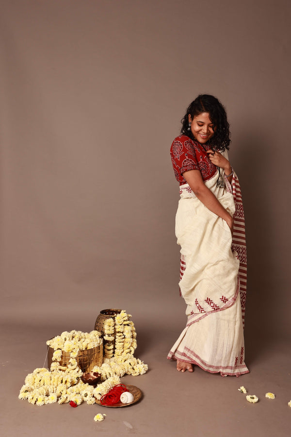 'KRITI' Handwoven Naturally dyed Eri Silk