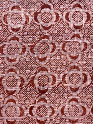 "Mridu-Khat" Hand Block Printed Handwoven Silk Cotton Kota Doria Fabric