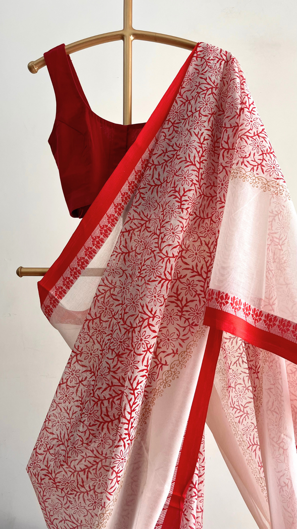 'HAIMAVATI' Handwoven Cotton Begumpuri Saree