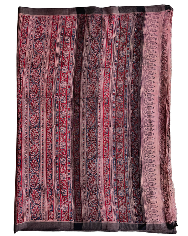 'OJASWI' Block printed Kalamkari on handwoven cotton