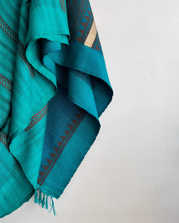 COSIMA - Hand block printed Bhagalpuri Tussar silk