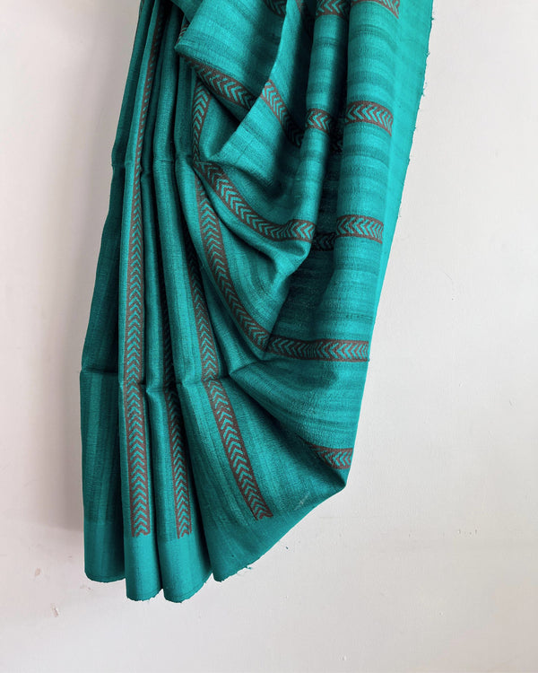 COSIMA - Hand block printed Bhagalpuri Tussar silk