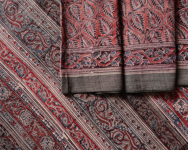 'OJASWI' Block printed Kalamkari on handwoven cotton