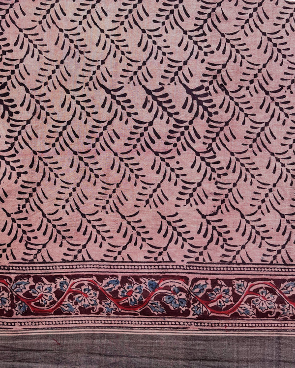 'OJASWI' Block printed Kalamkari on handwoven cotton