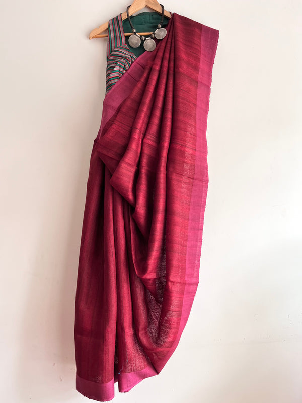 'BAJJIKA' - Handwoven Bhagalpuri Tussar Silk