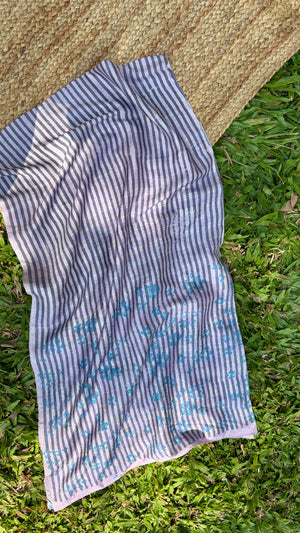 'THE LINEAR PATH' Handwoven Mulberry Silk Stole