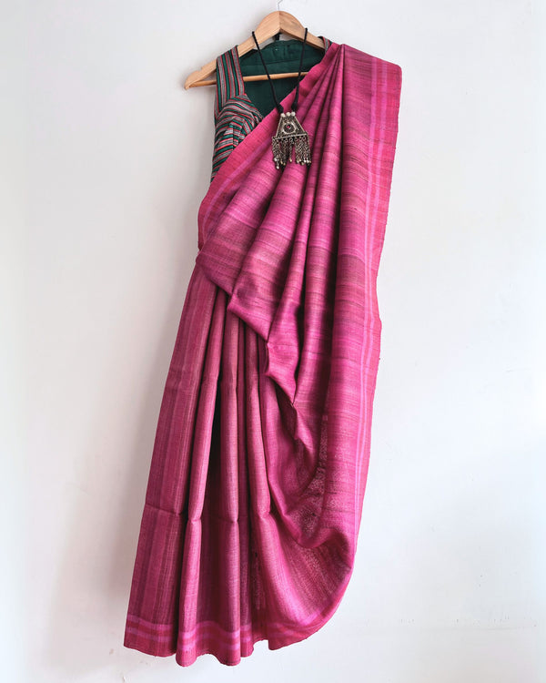 'DHARAMPURIA' - Handwoven Bhagalpuri Tussar Silk