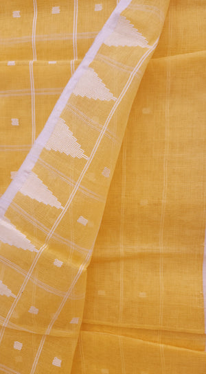 'LOVE IN CHECK' Handwoven Dhakai Jamdani