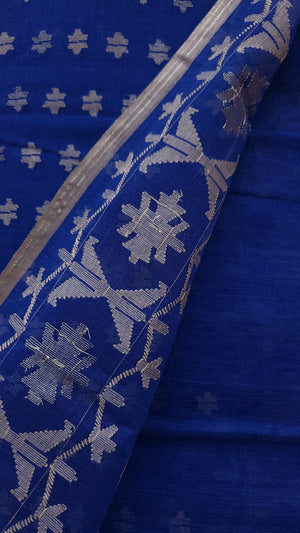 'NIGHT SKY' Handwoven Dhakai Jamdani