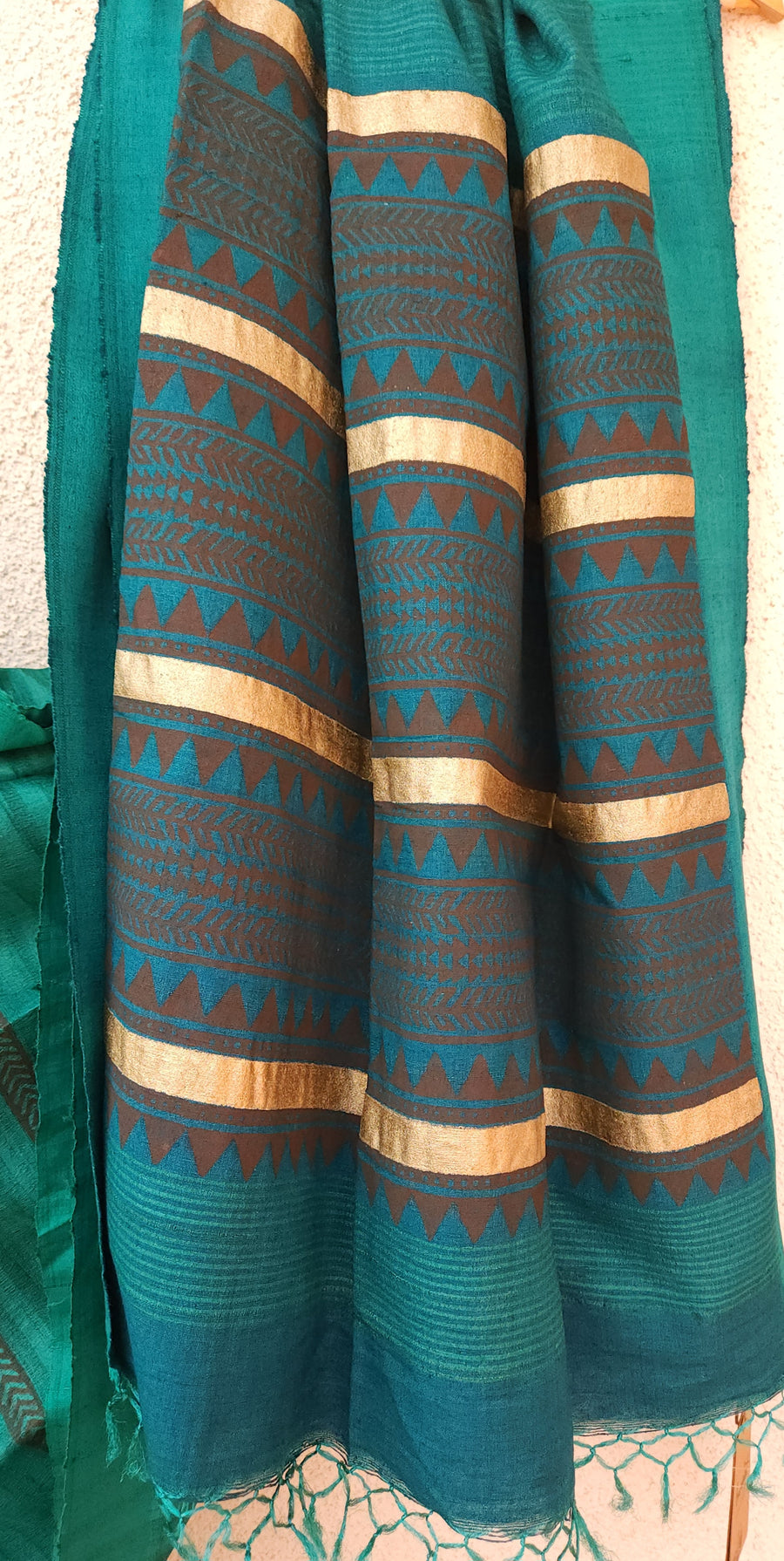 COSIMA - Hand block printed Bhagalpuri Tussar silk