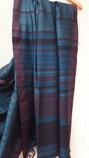 KOA - Hand block printed Bhagalpuri Tussar silk