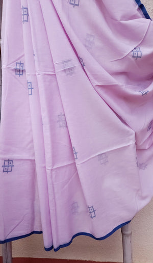 'BODMAS - LIGHT LAVENDER' Handwoven Bengal Jamdani