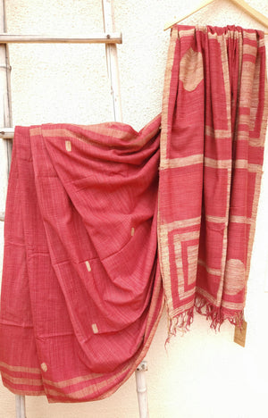 'RANGA' Handspun Handwoven Naturally dyed Eri Silk