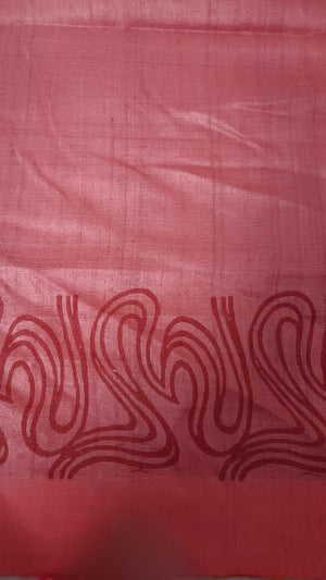 LILIA - Hand block printed Bhagalpuri Tussar silk