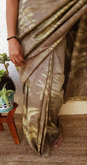 'LOST IN THE JUNGLE' Eco- printed handloom Mulberry Silk