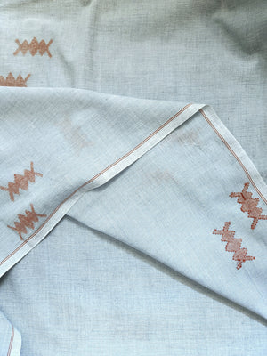 'BANDHAN - BLUE' Handwoven Bengal Jamdani