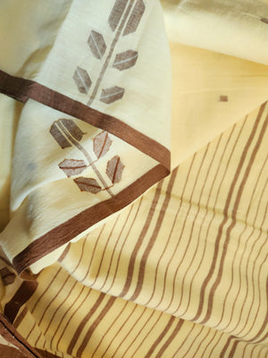 'TRINA - BUTTERSCOTCH' Handwoven Bengal Jamdani