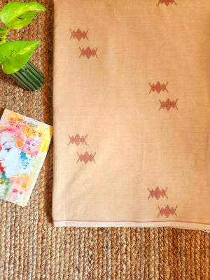 'BANDHAN - LIGHT CAMEL' Handwoven Bengal Jamdani