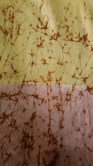 'ROTHKO: Brown' Batik on Handwoven Mulberry silk