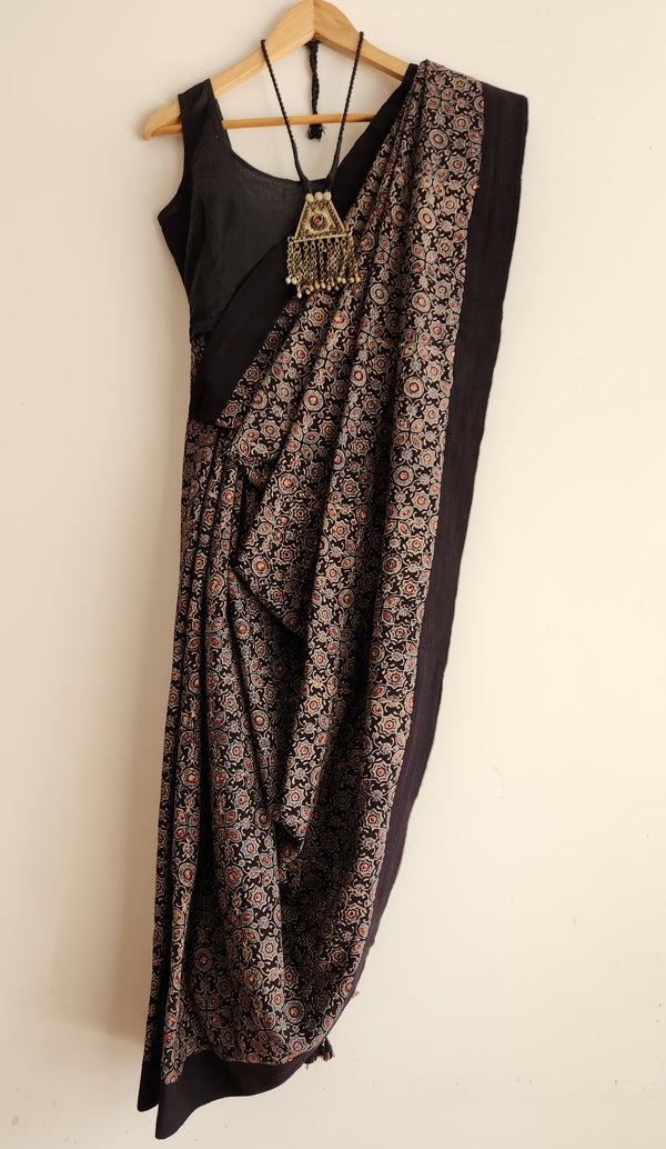 'ASMA' Ajrakh on handwoven Kala Cotton