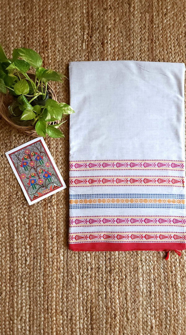 'TARANGI: Light Grey' Handwoven Begumpuri Saree