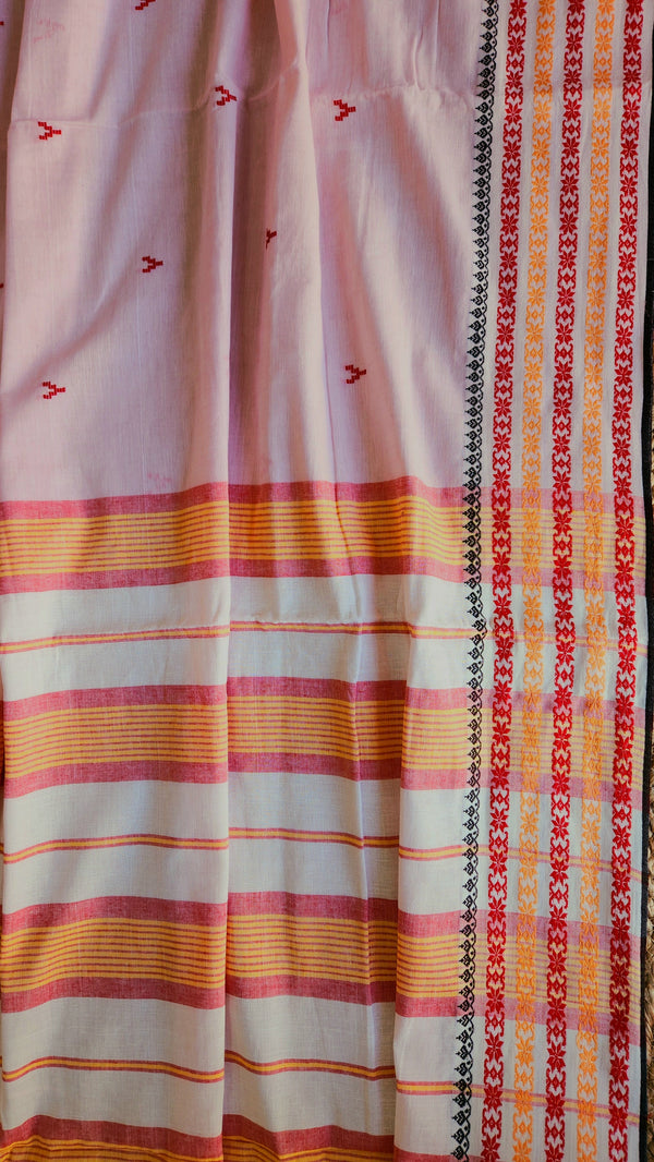 'BIBHA: Light Pink' Handwoven Begumpuri Saree