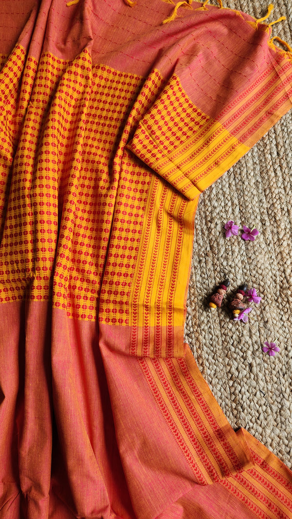'MEERA' Handwoven Begumpuri Cotton Saree