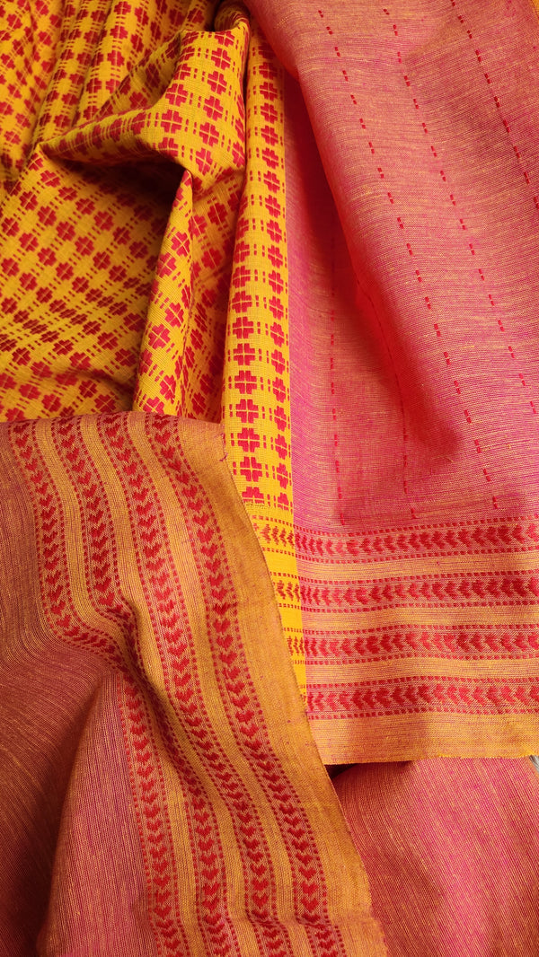 'MEERA' Handwoven Begumpuri Cotton Saree
