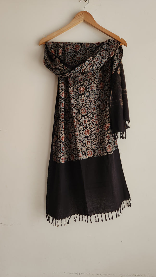 'SHYAM' Kala Cotton Bhujodi Ajrakh Stole