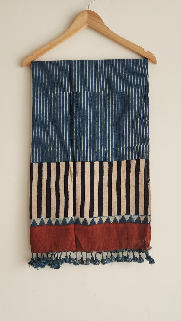 'RADHEYA' Kala Cotton Bhujodi Ajrakh Stole