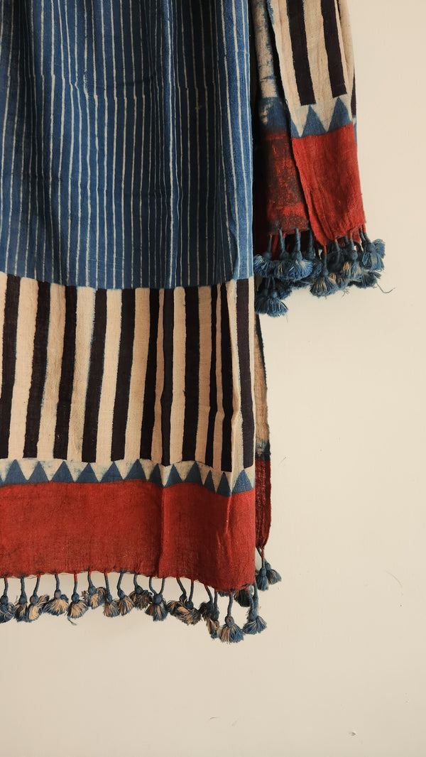 'RADHEYA' Kala Cotton Bhujodi Ajrakh Stole