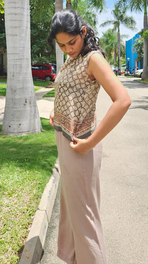 "CHIVYA" Handblock Printed Kalamkari Top