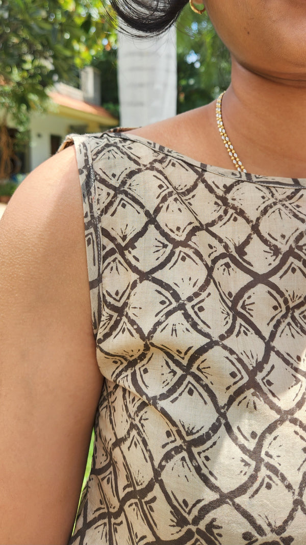 "CHIVYA" Handblock Printed Kalamkari Top