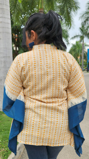 "TRIA" Kuppadam Ponru Handblock printed Kaftan