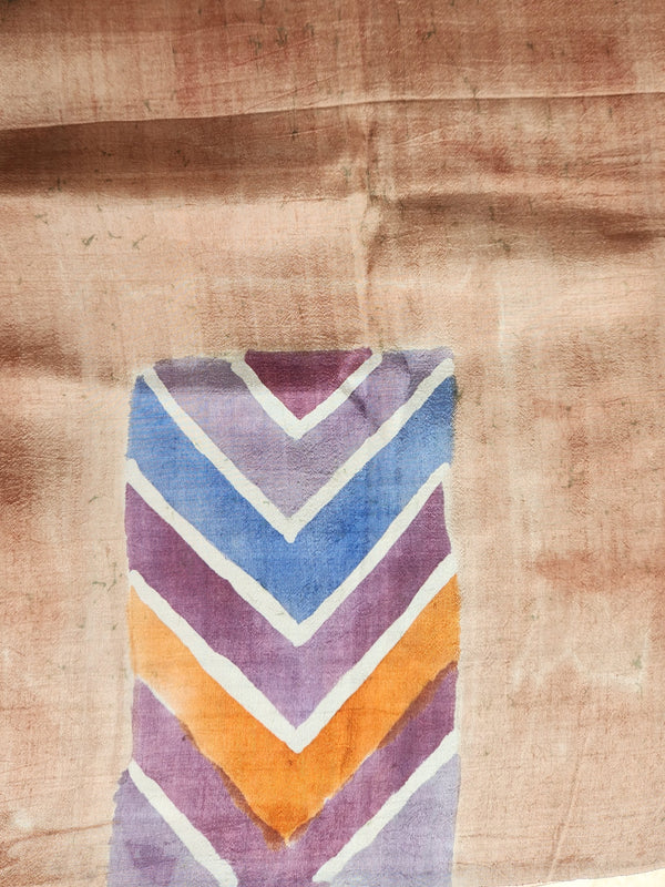 'KAZIMIR: Green' Batik on Handwoven Mulberry silk
