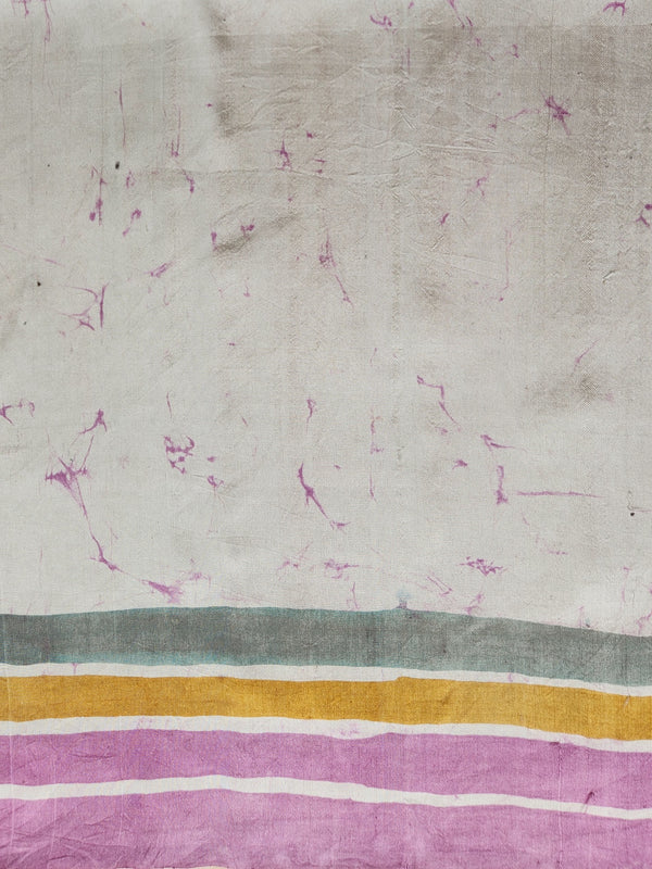 'ALBERS: Lilac' Batik on Handwoven Mulberry silk