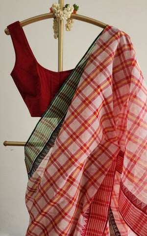 'GAURI' Handwoven Cotton Dhonekhali Saree