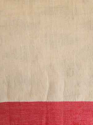 'SHREE: Ivory' Handwoven Silk-Cotton Jamdani Saree