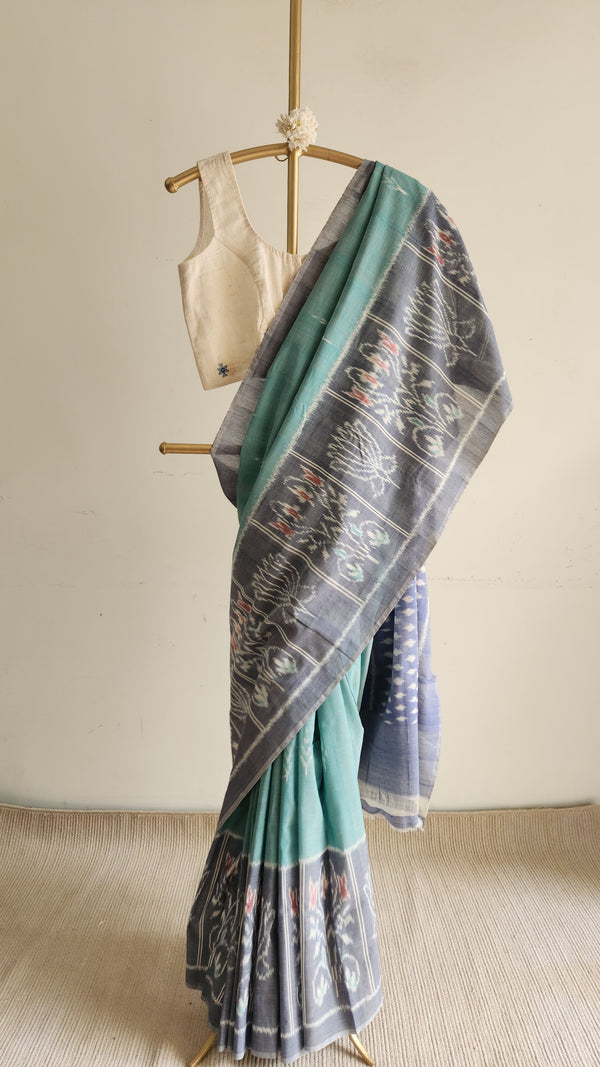 'RĒLA' Handwoven Pochampally Ikat Cotton Saree